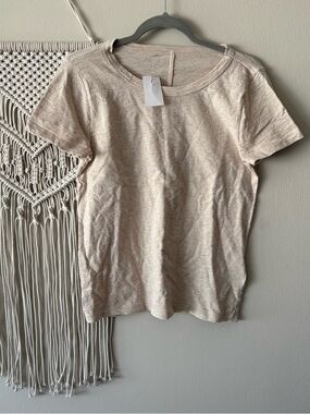 J. Crew Short Sleeve Crewneck Tee - Light Beige